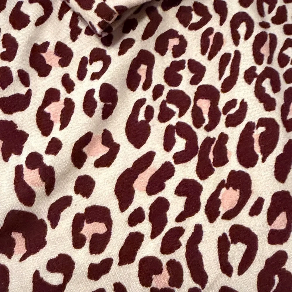 2-Pc KATE SPADE Pale Pink Brown Leopard Super Soft size M EUC